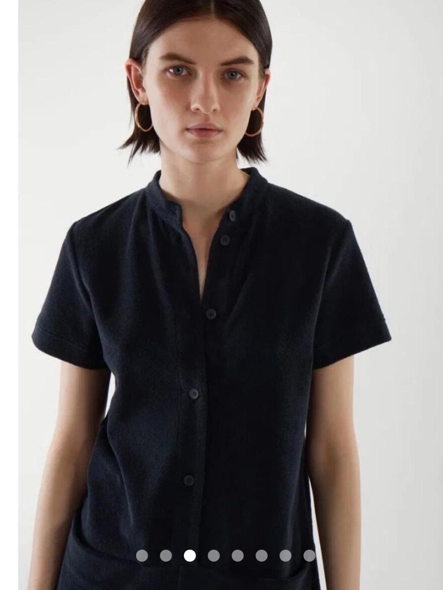 Cos Navy Blue Terry Romper Size Small Playsuit